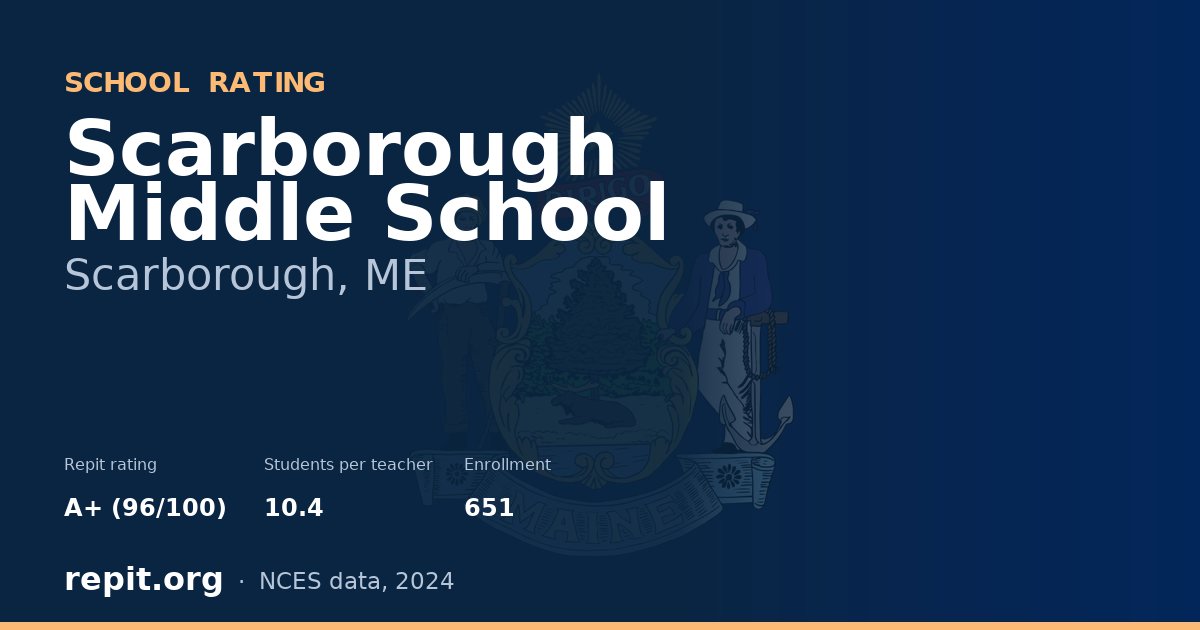 Scarborough Middle School, Scarborough, ME — Repit school rating A+ (96/100)