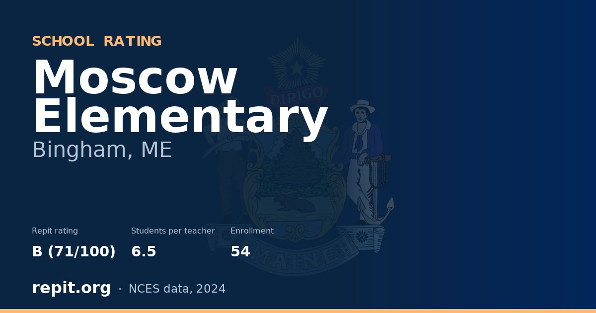 Moscow Elementary, Bingham, ME — Repit school rating B (71/100)