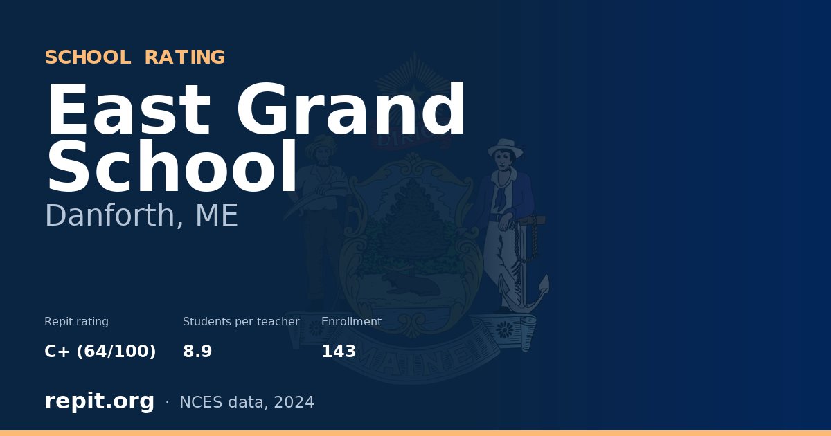 East Grand School, Danforth, ME — Repit school rating C+ (64/100)