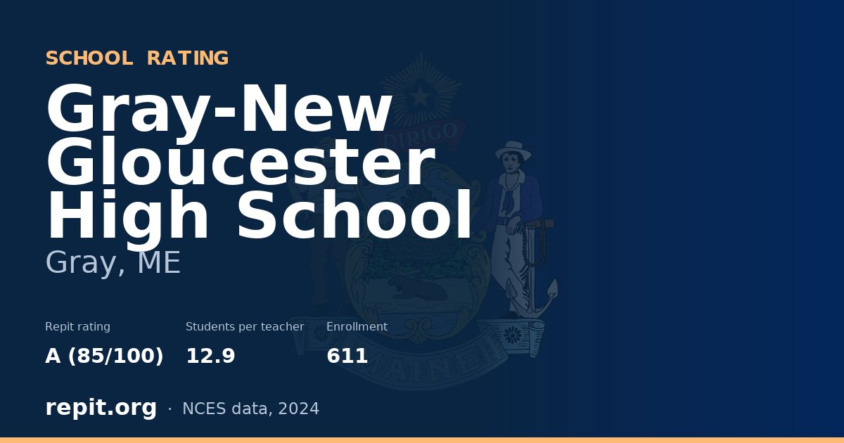 Gray-New Gloucester High School, Gray, ME — Repit school rating A (85/100)