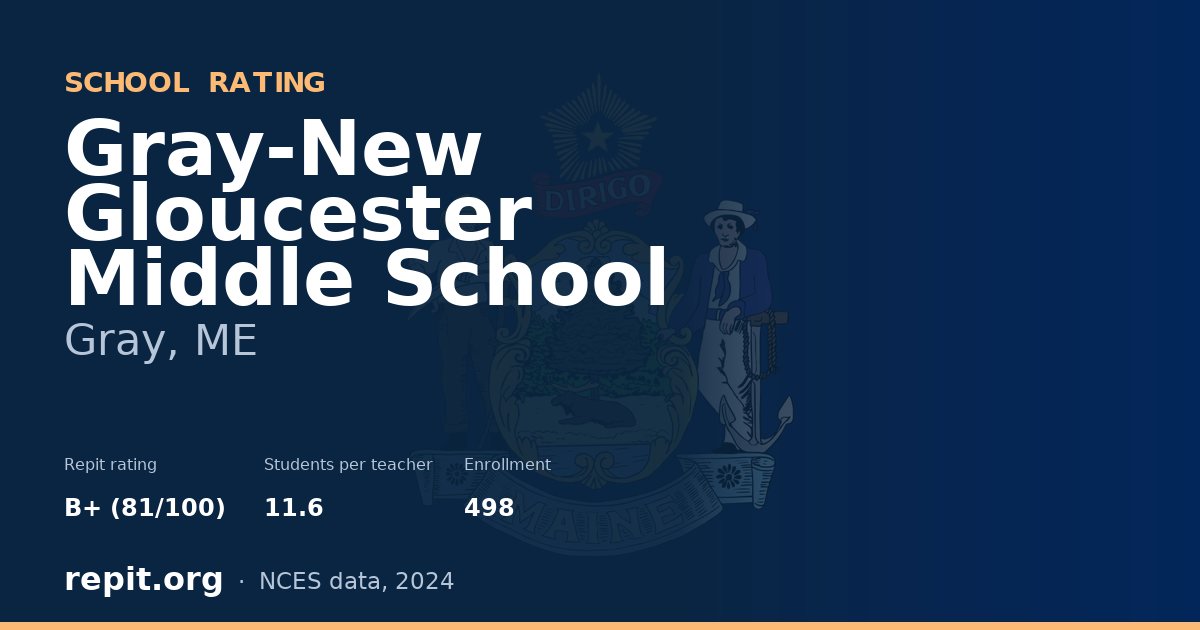 Gray-New Gloucester Middle School, Gray, ME — Repit school rating B+ (81/100)