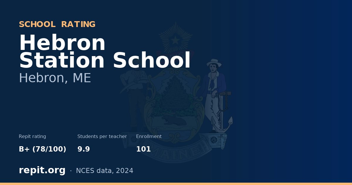 Hebron Station School, Hebron, ME — Repit school rating B+ (78/100)