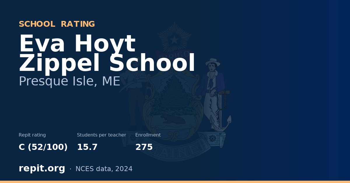 Eva Hoyt Zippel School, Presque Isle, ME — Repit school rating C (52/100)