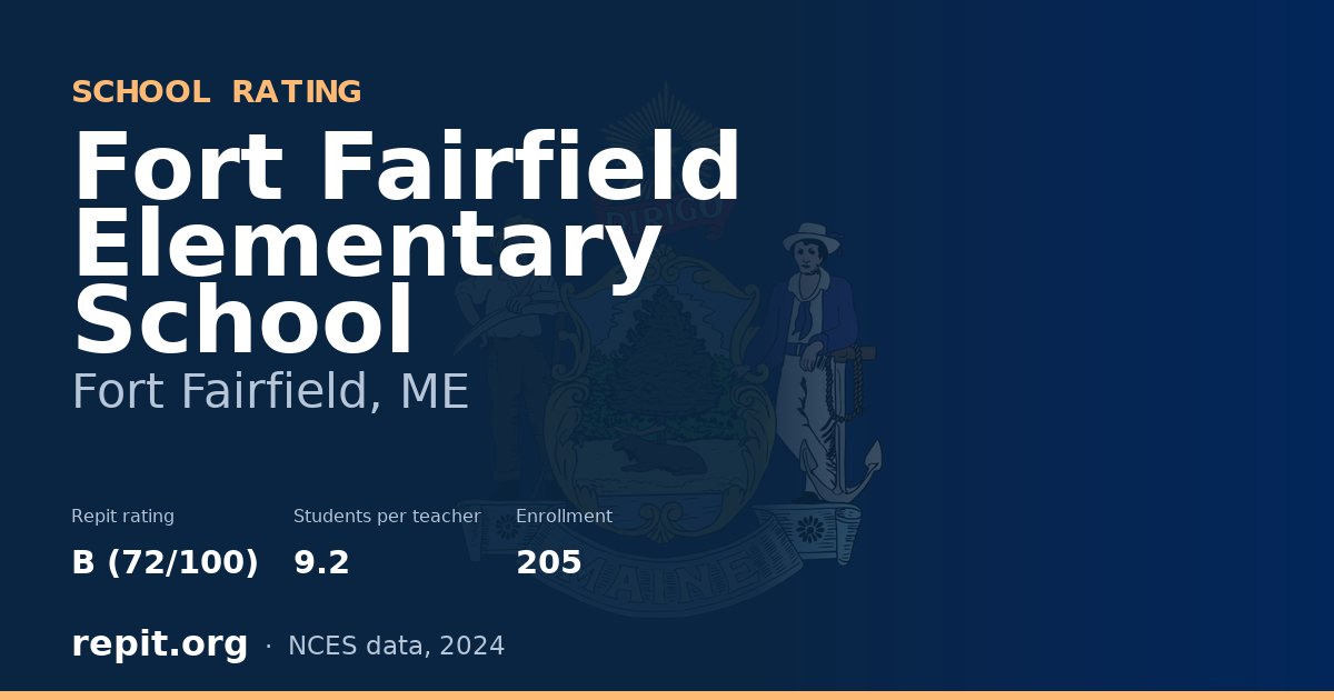Fort Fairfield Elementary School, Fort Fairfield, ME — Repit school rating B (72/100)