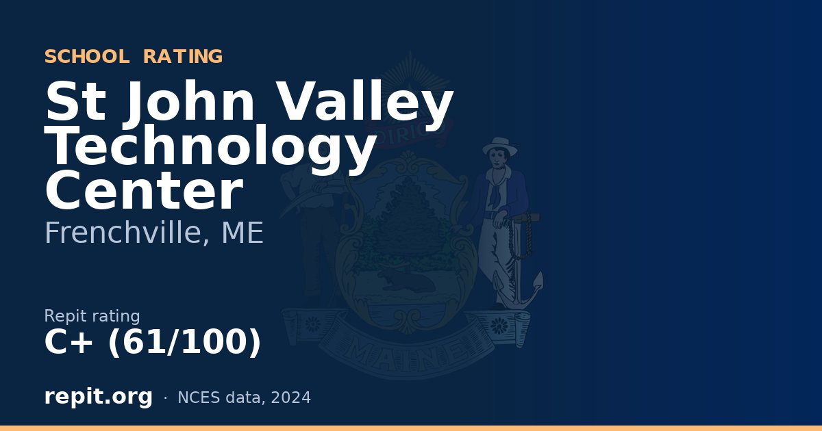 St John Valley Technology Center, Frenchville, ME — Repit school rating C+ (61/100)