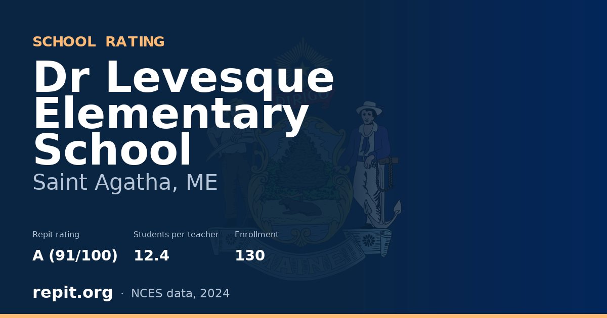 Dr Levesque Elementary School, Saint Agatha, ME — Repit school rating A (91/100)