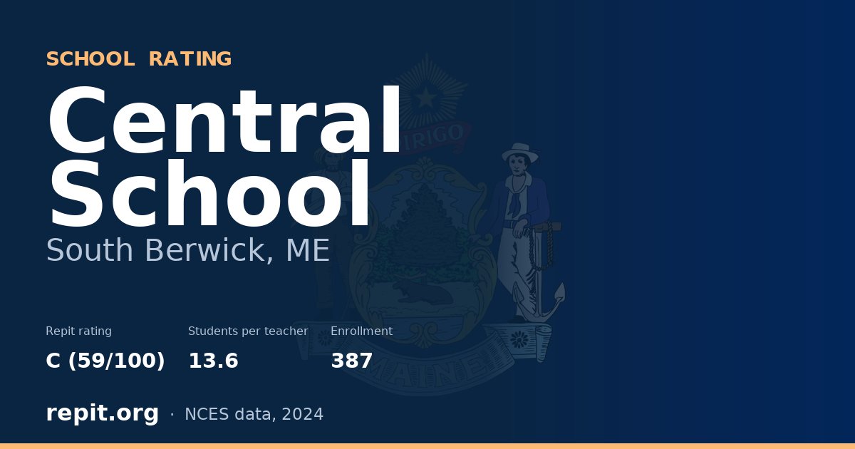 Central School, South Berwick, ME — Repit school rating C (59/100)