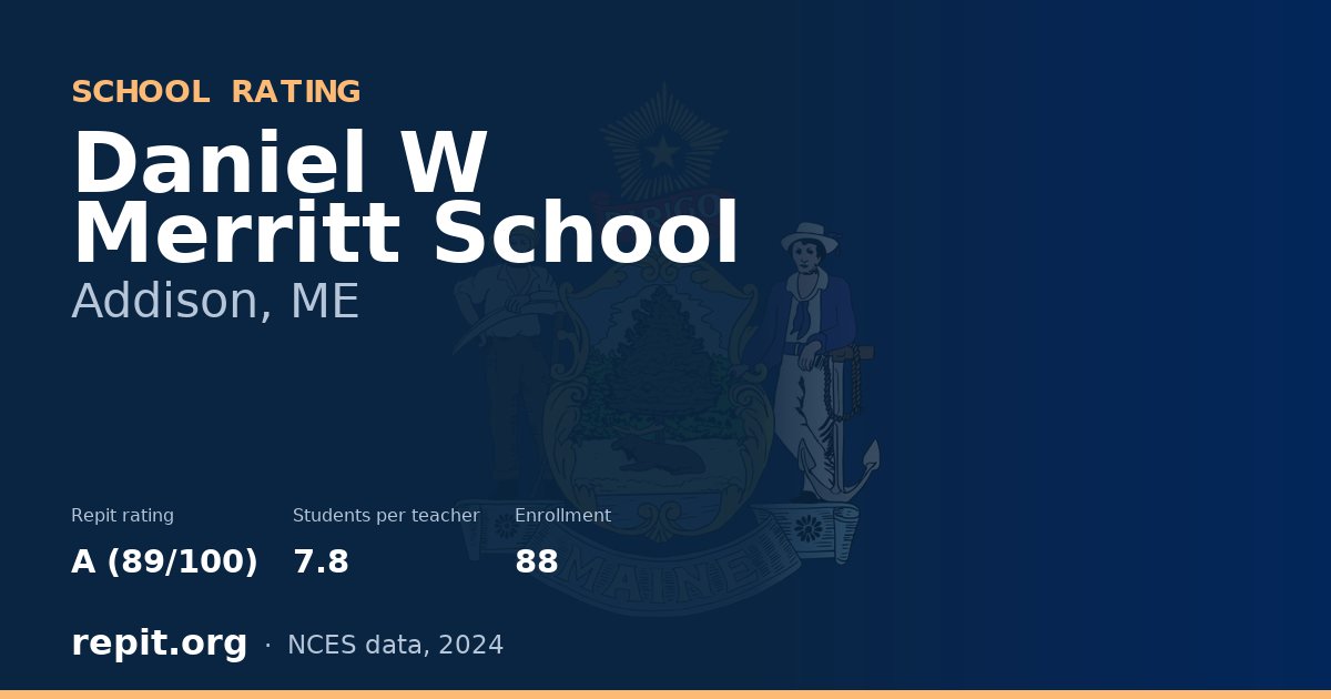 Daniel W Merritt School, Addison, ME — Repit school rating A (89/100)