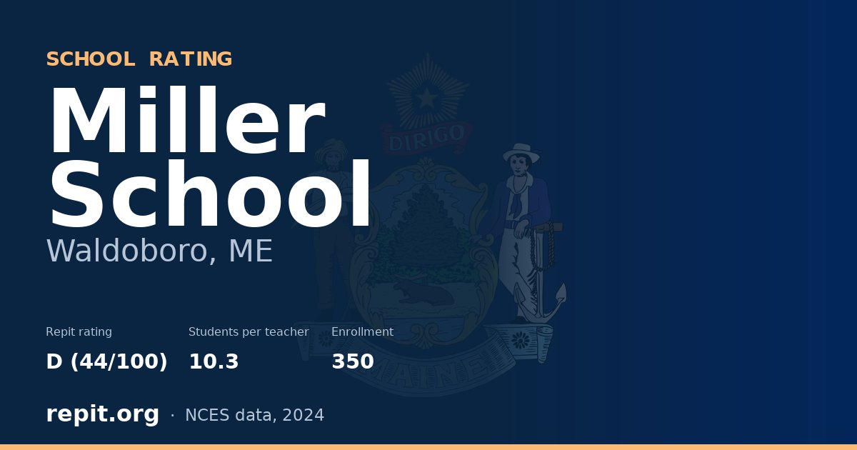 Miller School, Waldoboro, ME — Repit school rating D (44/100)