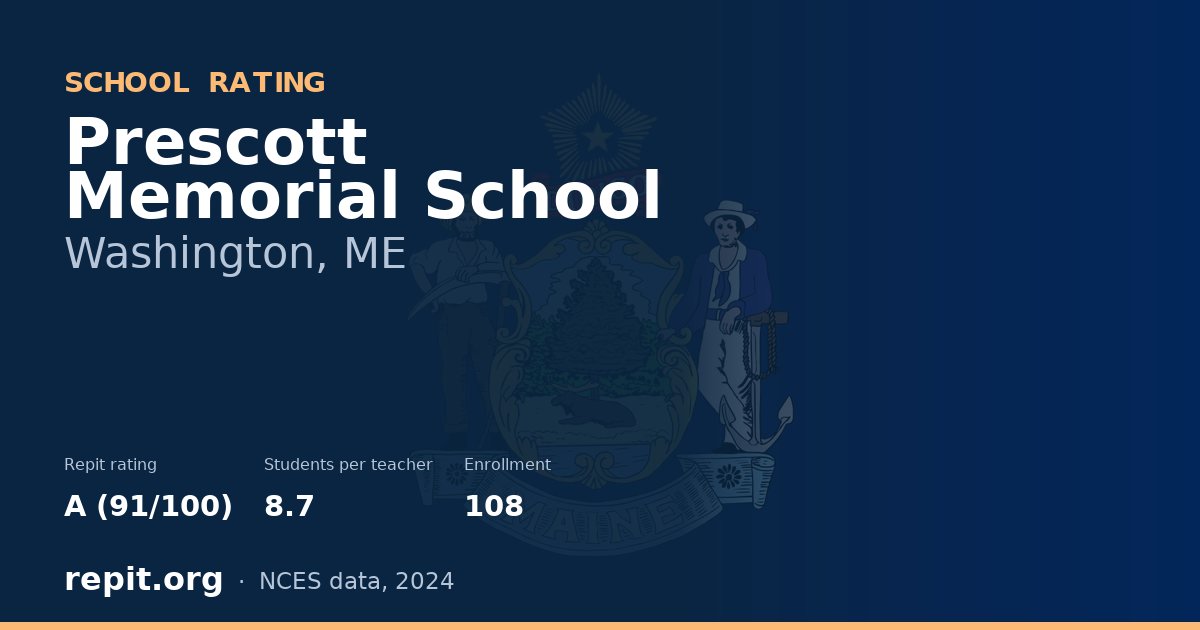 Prescott Memorial School, Washington, ME — Repit school rating A (91/100)