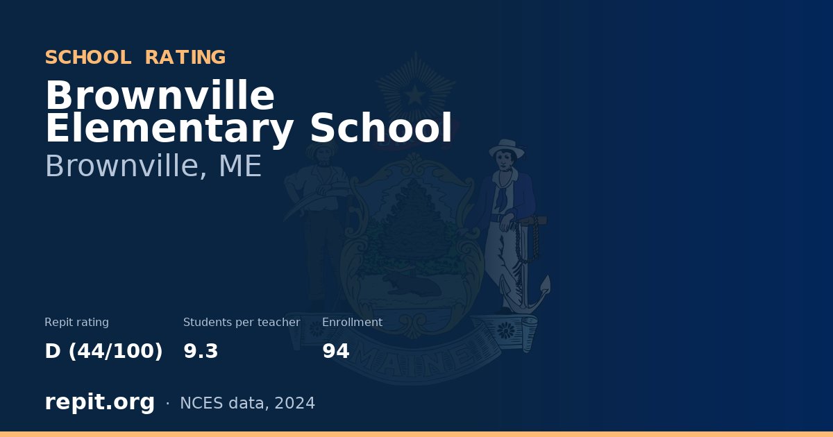 Brownville Elementary School, Brownville, ME — Repit school rating D (44/100)