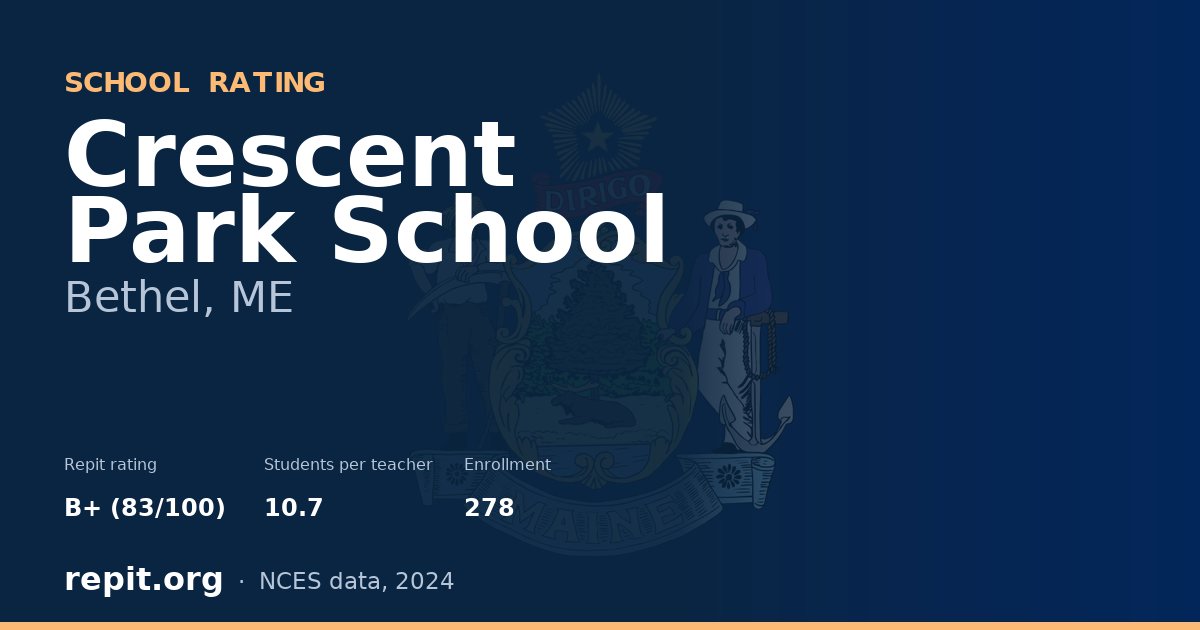 Crescent Park School, Bethel, ME — Repit school rating B+ (83/100)