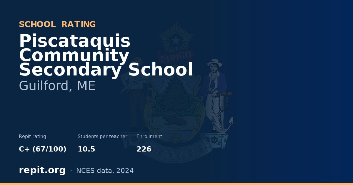 Piscataquis Community Secondary School, Guilford, ME — Repit school rating C+ (67/100)