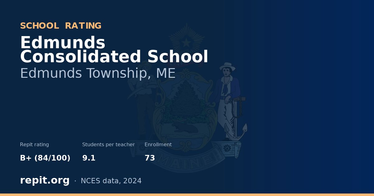 Edmunds Consolidated School, Edmunds Township, ME — Repit school rating B+ (84/100)