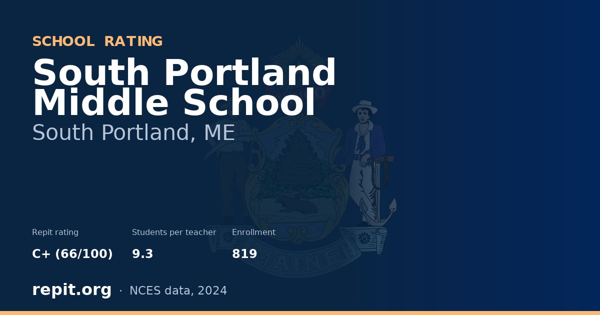 South Portland Middle School, South Portland, ME — Repit school rating C+ (66/100)