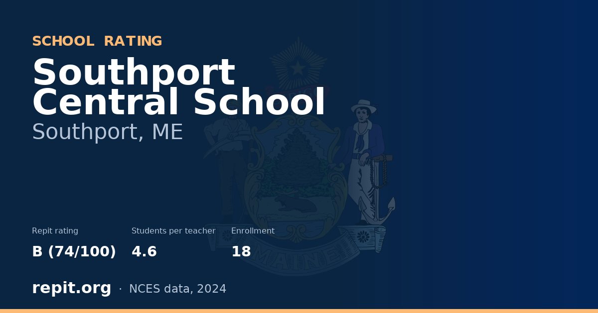 Southport Central School, Southport, ME — Repit school rating B (74/100)