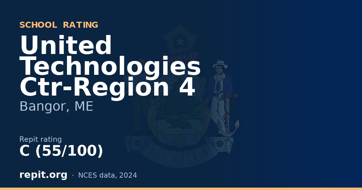 United Technologies Ctr-Region 4, Bangor, ME — Repit school rating C (55/100)