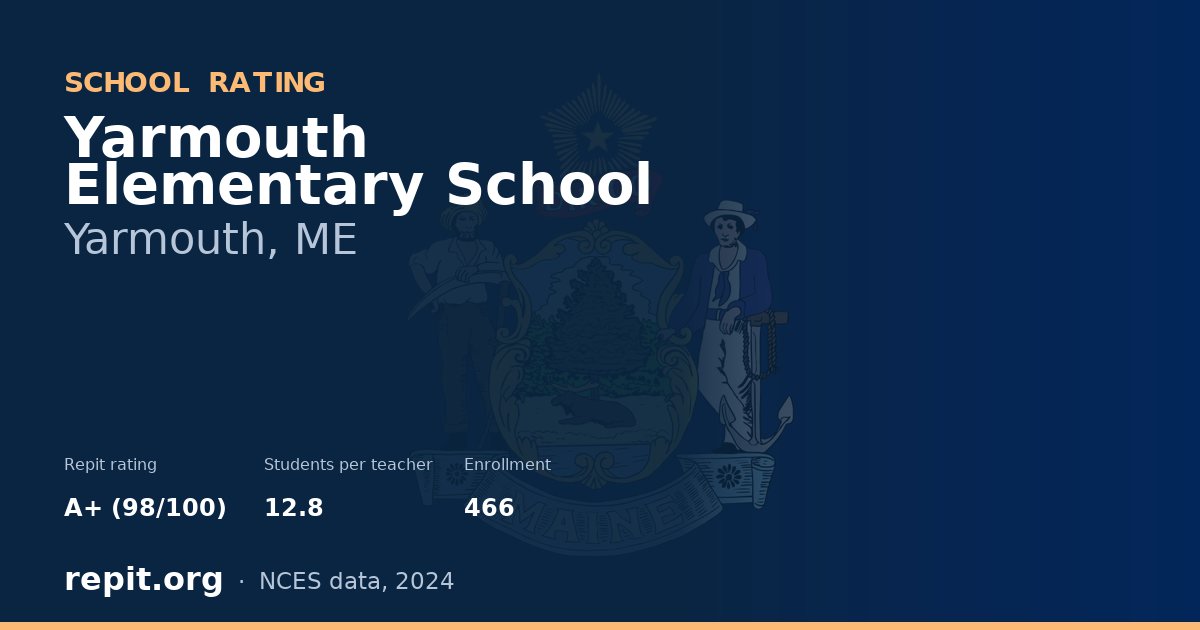 Yarmouth Elementary School, Yarmouth, ME — Repit school rating A+ (98/100)