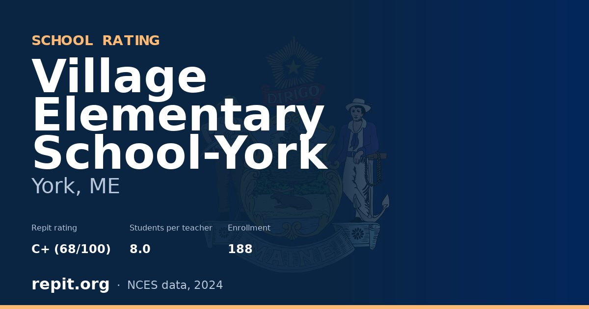 Village Elementary School-York, York, ME — Repit school rating C+ (68/100)