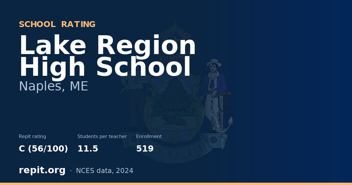 Lake Region High School, Naples, ME — Repit school rating C (56/100)