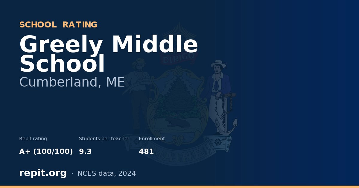 Greely Middle School, Cumberland, ME — Repit school rating A+ (100/100)