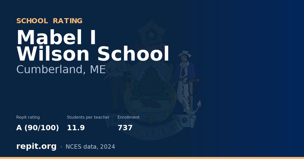 Mabel I Wilson School, Cumberland, ME — Repit school rating A (90/100)
