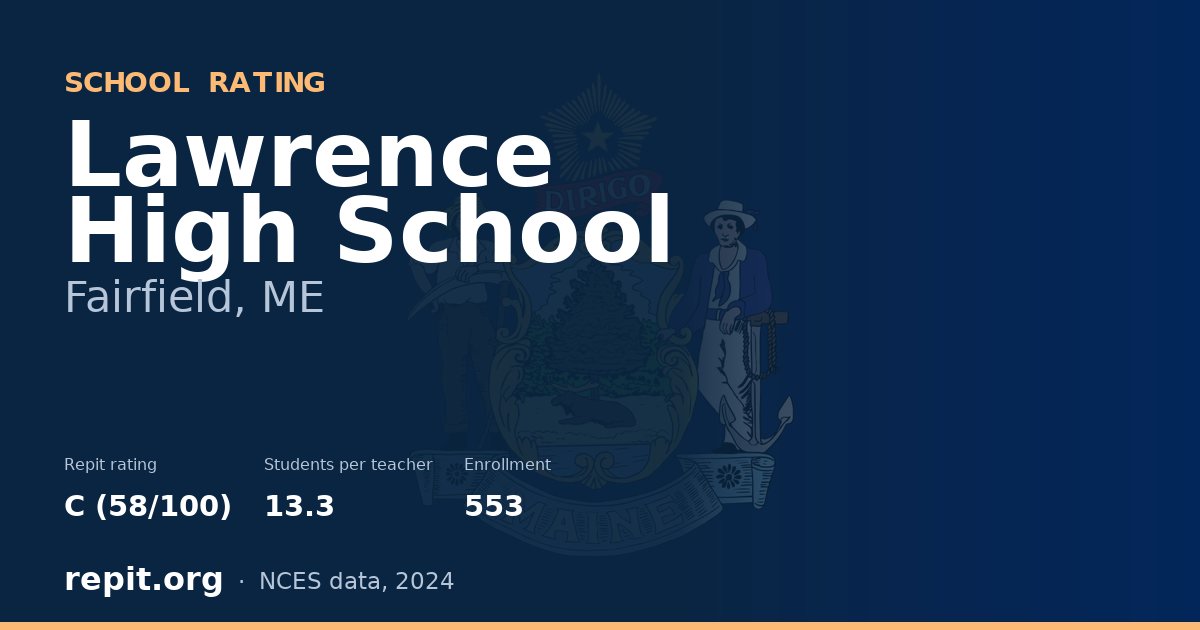 Lawrence High School, Fairfield, ME — Repit school rating C (58/100)