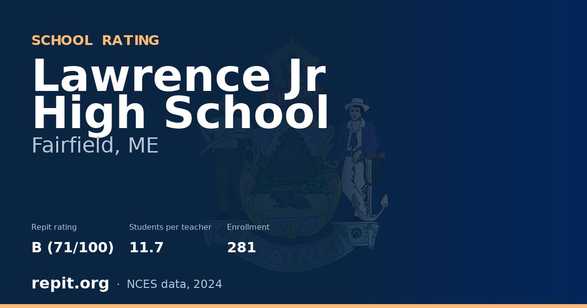 Lawrence Jr High School, Fairfield, ME — Repit school rating B (71/100)