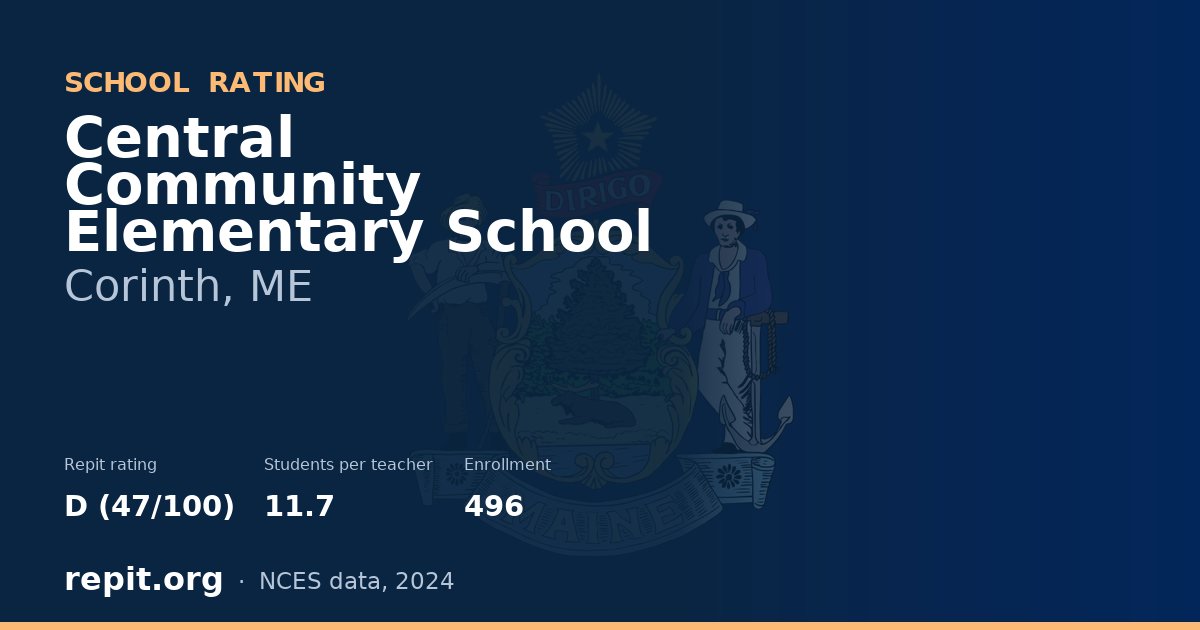 Central Community Elementary School, Corinth, ME — Repit school rating D (47/100)