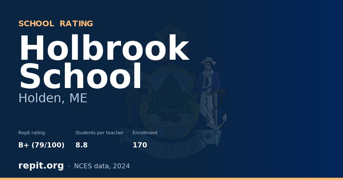 Holbrook School, Holden, ME — Repit school rating B+ (79/100)