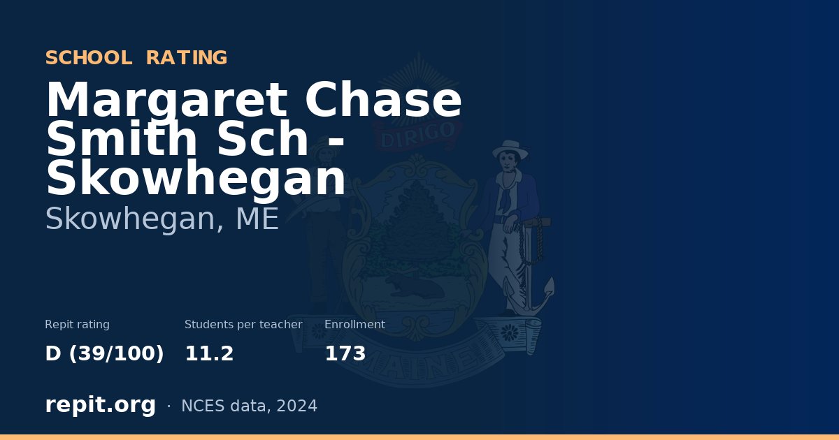 Margaret Chase Smith Sch - Skowhegan, Skowhegan, ME — Repit school rating D (39/100)