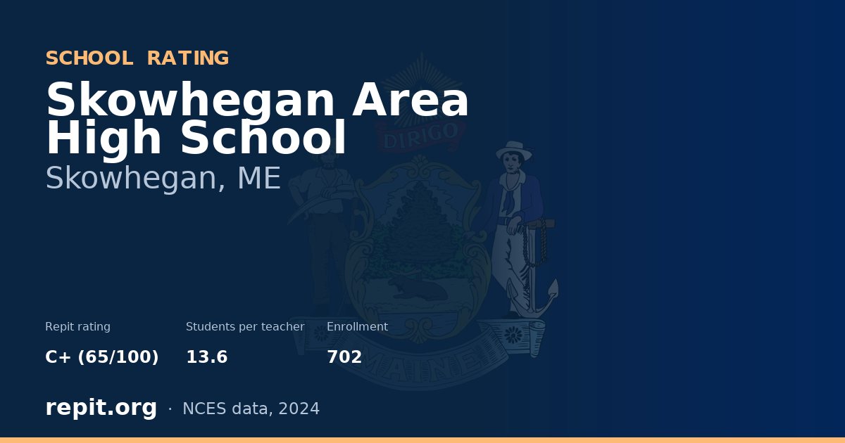 Skowhegan Area High School, Skowhegan, ME — Repit school rating C+ (65/100)