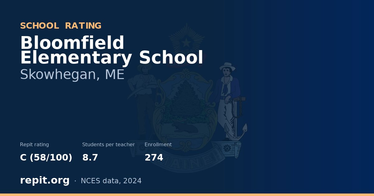 Bloomfield Elementary School, Skowhegan, ME — Repit school rating C (58/100)