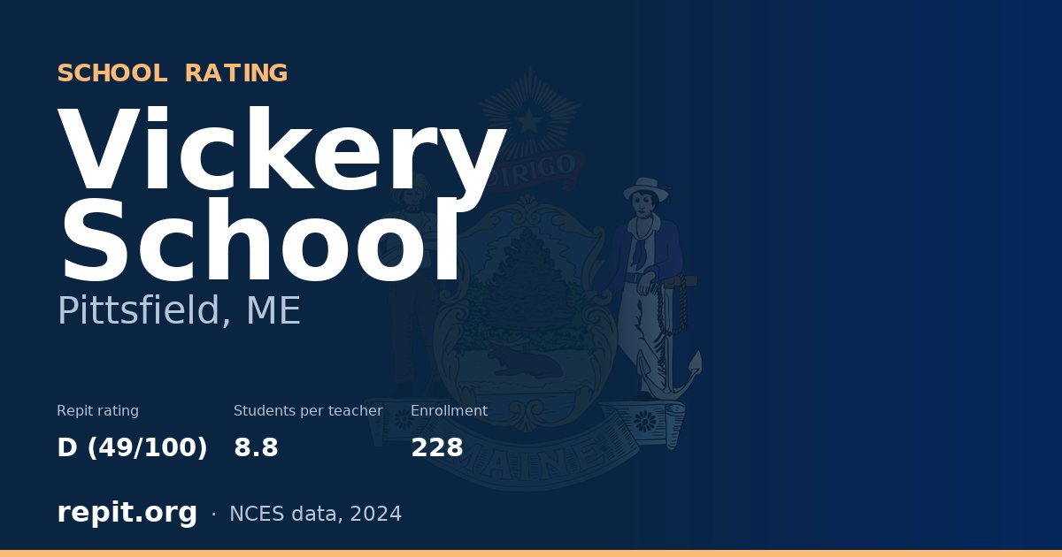 Vickery School, Pittsfield, ME — Repit school rating D (49/100)