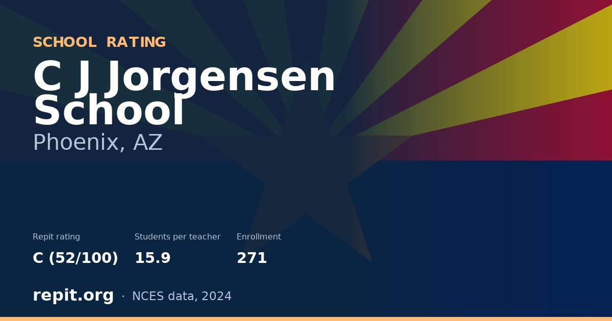 C J Jorgensen School, Phoenix, AZ — Repit school rating C (52/100)