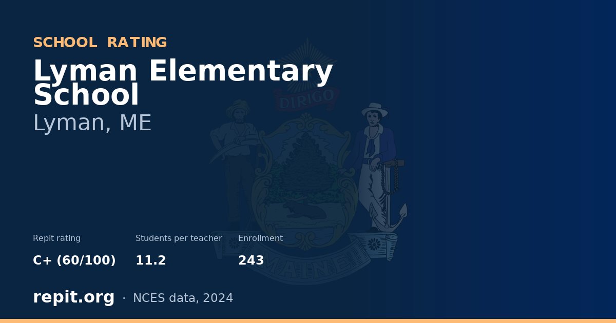 Lyman Elementary School, Lyman, ME — Repit school rating C+ (60/100)