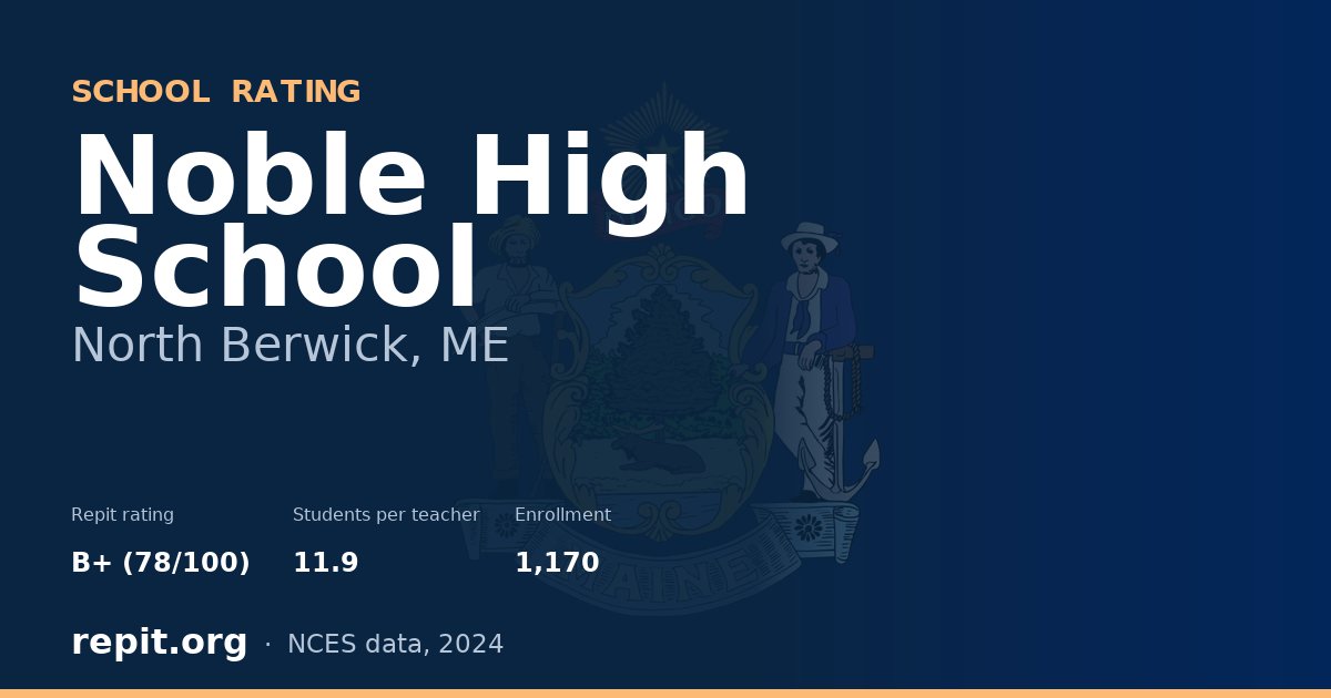 Noble High School, North Berwick, ME — Repit school rating B+ (78/100)