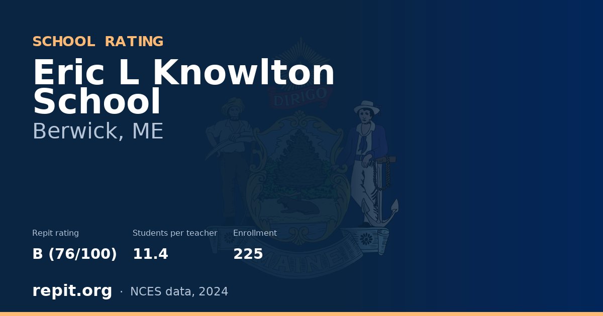 Eric L Knowlton School, Berwick, ME — Repit school rating B (76/100)