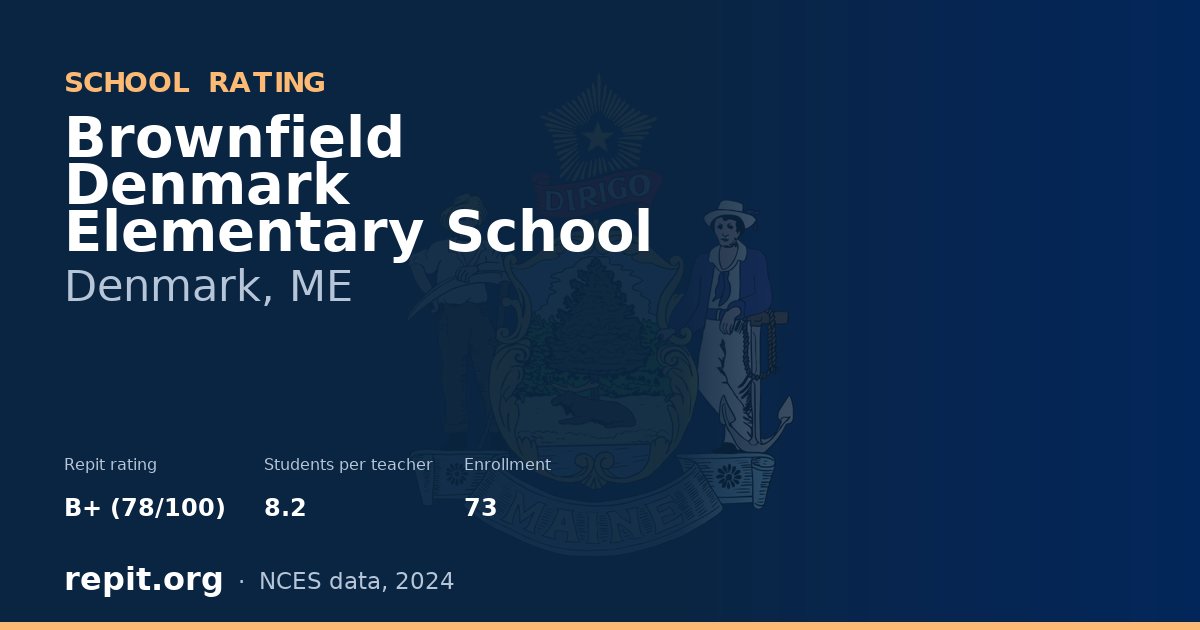Brownfield Denmark Elementary School, Denmark, ME — Repit school rating B+ (78/100)