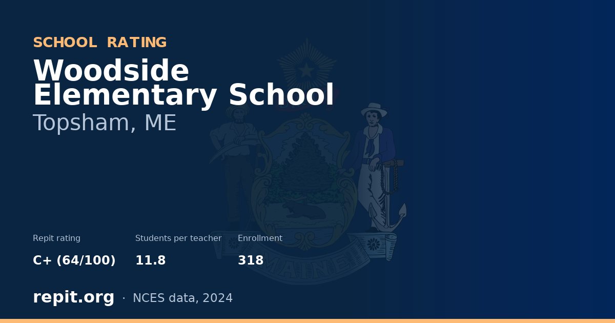 Woodside Elementary School, Topsham, ME — Repit school rating C+ (64/100)