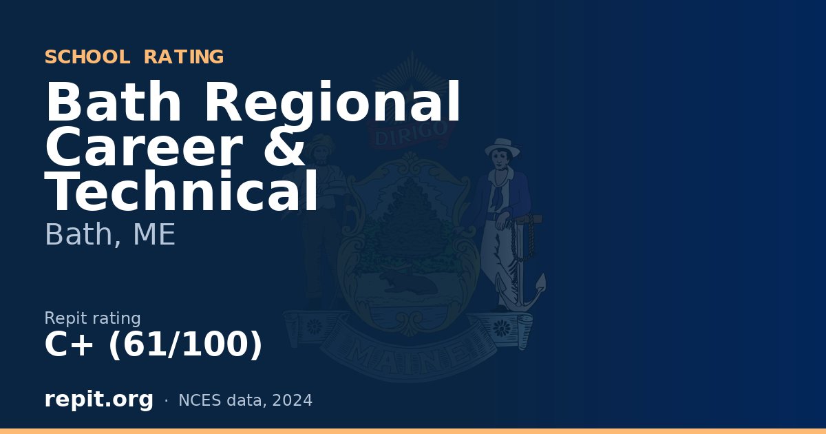 Bath Regional Career & Technical, Bath, ME — Repit school rating C+ (61/100)