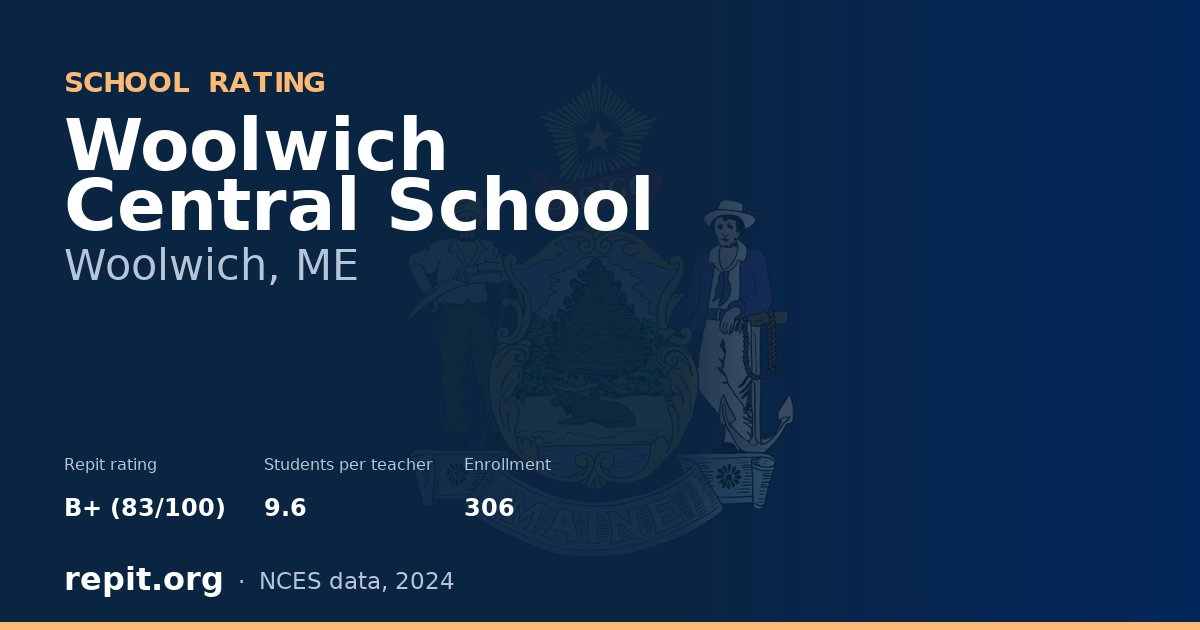 Woolwich Central School, Woolwich, ME — Repit school rating B+ (83/100)