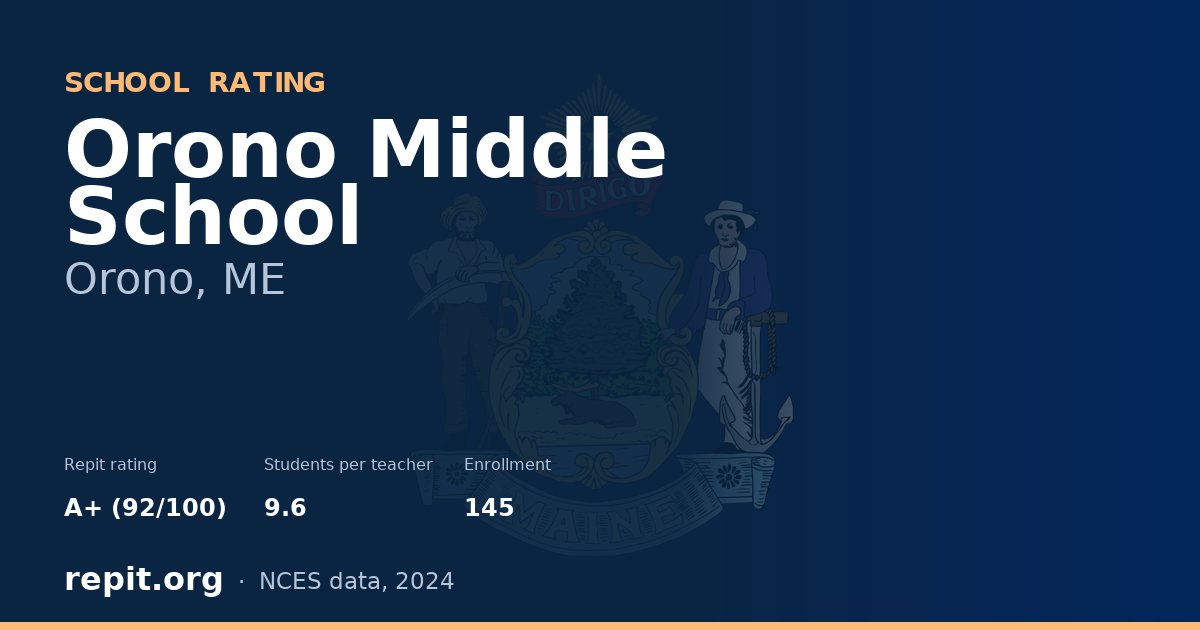 Orono Middle School, Orono, ME — Repit school rating A+ (92/100)