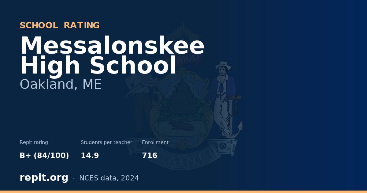Messalonskee High School, Oakland, ME — Repit school rating B+ (84/100)