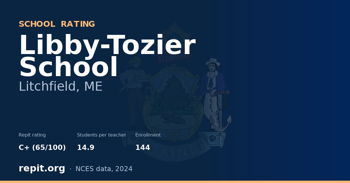 Libby-Tozier School, Litchfield, ME — Repit school rating C+ (65/100)