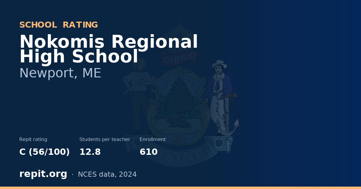 Nokomis Regional High School, Newport, ME — Repit school rating C (56/100)