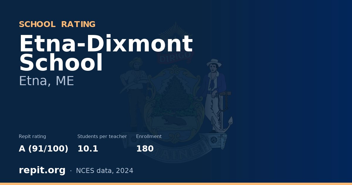 Etna-Dixmont School, Etna, ME — Repit school rating A (91/100)