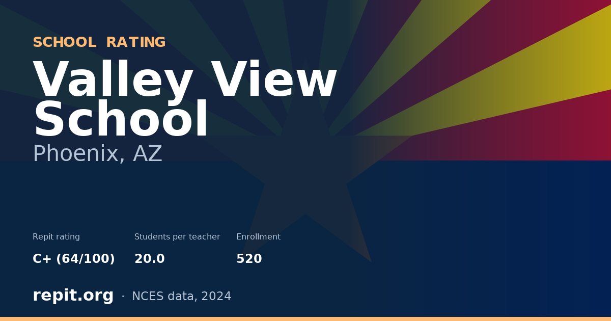 Valley View School, Phoenix, AZ — Repit school rating C+ (64/100)