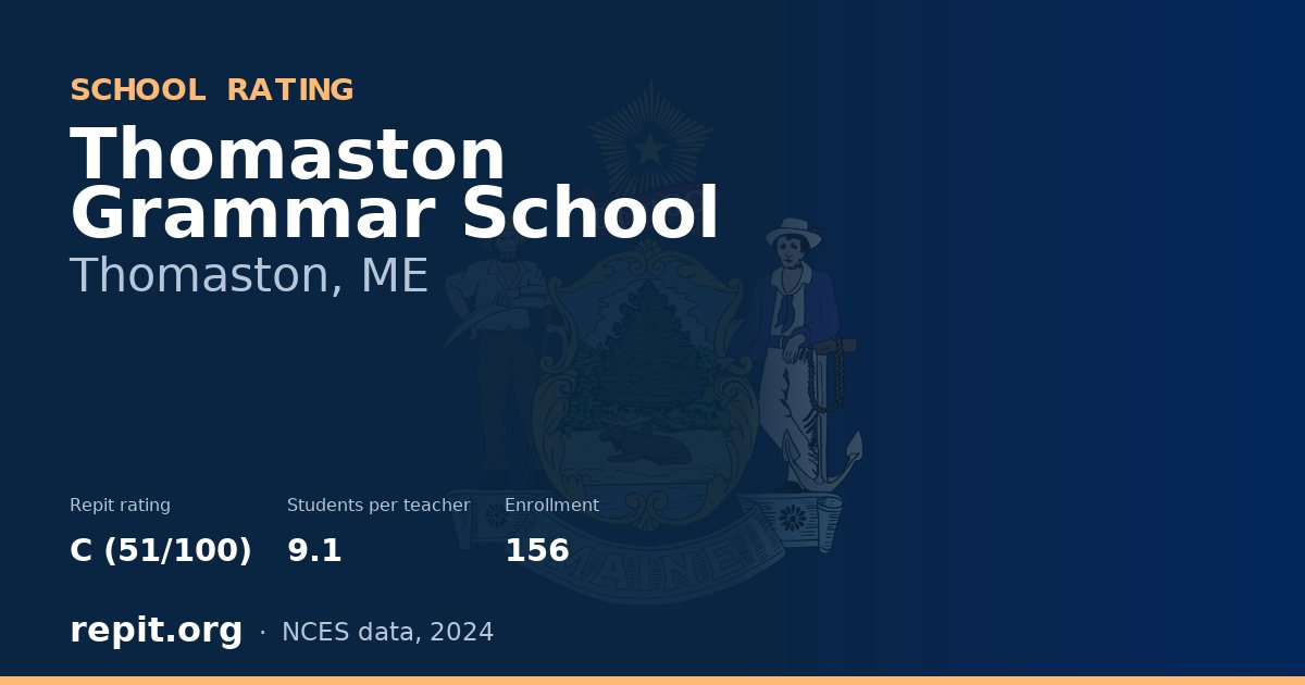 Thomaston Grammar School, Thomaston, ME — Repit school rating C (51/100)