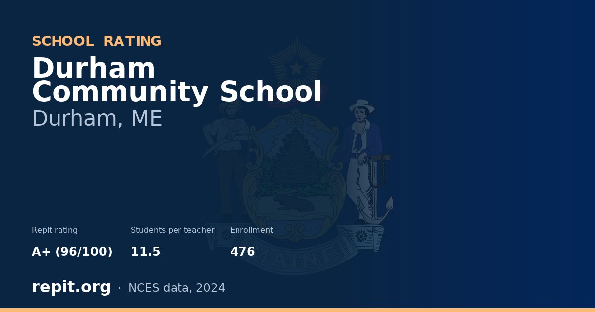 Durham Community School, Durham, ME — Repit school rating A+ (96/100)